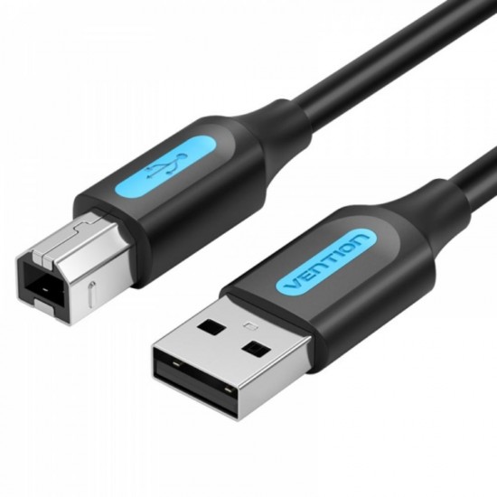 VENTION USB 2.0 A Male to B Male Cable 0.5M Black PVC Type (COQBD) (VENCOQBD)