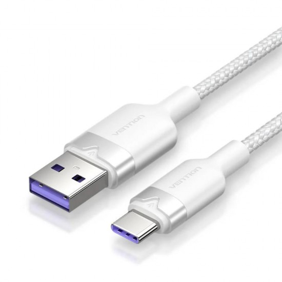 VENTION USB 2.0 A Male to C Male 6A Cable 2M White Flexible PVC Type (CWBWH) (VENCWBWH)