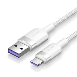 VENTION USB 2.0 A Male to C Male 6A Cable 1.5M White Flexible PVC Type (CWBWG) (VENCWBWG)