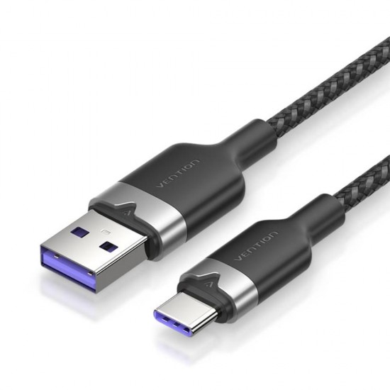 VENTION USB 2.0 A Male to C Male 6A Cable 1.5M Black Flexible PVC Type (CWBBG) (VENCWBBG)