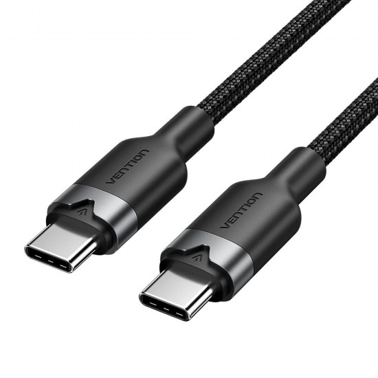 VENTION USB 2.0 Type-C Male to Type-C Male 3A Cable 1M Black PVC Type (TRCBF) (VENTRCBF)