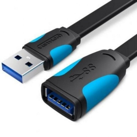 VENTION Flat USB3.0 Extension Cable 1M Black (VAS-A13-B100) (VENVAS-A13-B100)