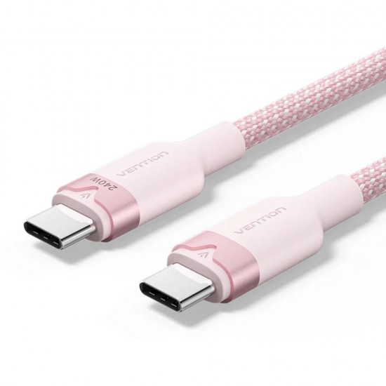 VENTION USB 2.0 C Male to C Male 5A Cable 2M Pink Flexible PVC Type (TRWPH) (VENTRWPH)