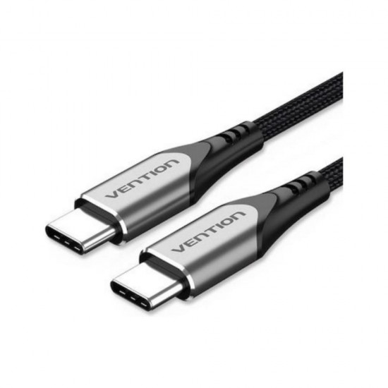 VENTION USB 2.0 C Male to C Male 5A Cable 2M Gray Flexible PVC Type (TRWHH) (VENTRWHH)