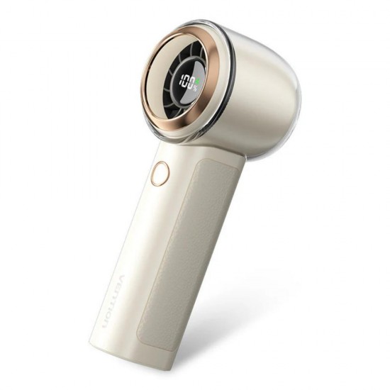 VENTION USB 5V Speed (1-100) Adjustable Handheld High-Speed Fan Beige LED Display Type (PBAN0) (VENPBAN0)