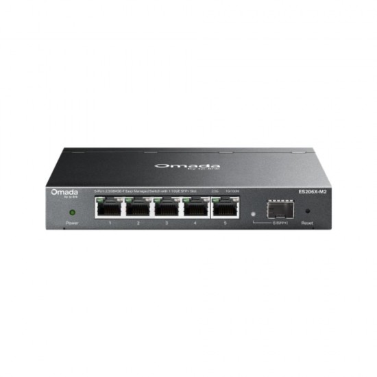 TP-Link Omada 5-Port 2.5GBASE-T Easy Managed Switch with 1 10GE SFP+ Slot (ES206X-M2) (TPES206X-M2)
