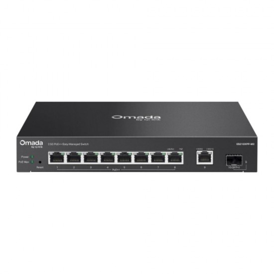 TP-Link Omada 8-Port 2.5G + 2-Port 10G Easy Managed Switch with 8-Port PoE++ (ES210XPP-M2) (TPES210XPP-M2)