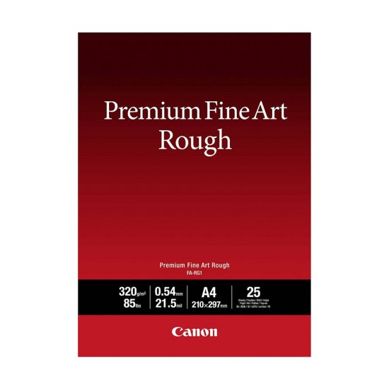 Canon FA-RG1 Photo Paper Premium Fine Art Rough A4 (21x30) 320gr/m² for Printers Inkjet 25 Sheets (4562C001) (CANFA-RG1A4) Canon FA-RG1 Photo Paper Premium Fine Art Rough A4 (21x30) 320gr/m² for Printers Inkjet 25 Sheets (4562C001) (CANFA-RG1A4)