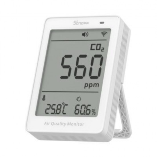 SONOFF AirGuard CO2 SAWF-08P WiFi LCD Μετρητής ποιότητας αέρα (SAWF-08P) (SONSAWF-08P)