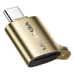 VENTION USB 3.0 Type-C MicroSD Card Reader Gray Zinc Alloy Type (CLNJ0) (VENCLNJ0)