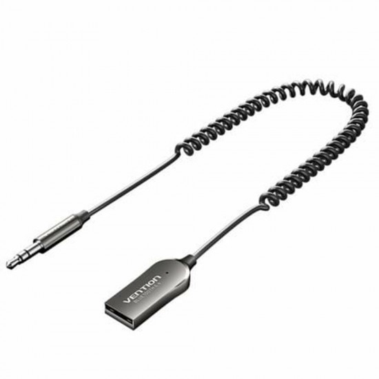 VENTION USB Car Bluetooth 5.4 Audio Receiver with Coiled Cable 1.5M Gray Zinc Alloy Type (NAIHG) (VENNAIHG) VENTION USB Car Bluetooth 5.4 Audio Receiver with Coiled Cable 1.5M Gray Zinc Alloy Type (NAIHG) (VENNAIHG)