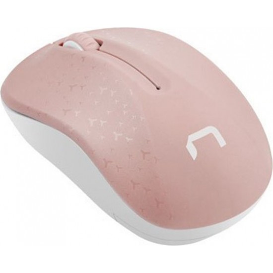 NATEC Toucan Wireless Optical Mouse 1600 DPI - Pink-White (NMY-1652) (NTCNMY-1652)