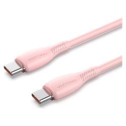 VENTION USB 2.0 C Male to C Male 5A Cable 1M Pink Flexible PVC Type (TRWPF) (VENTRWPF)