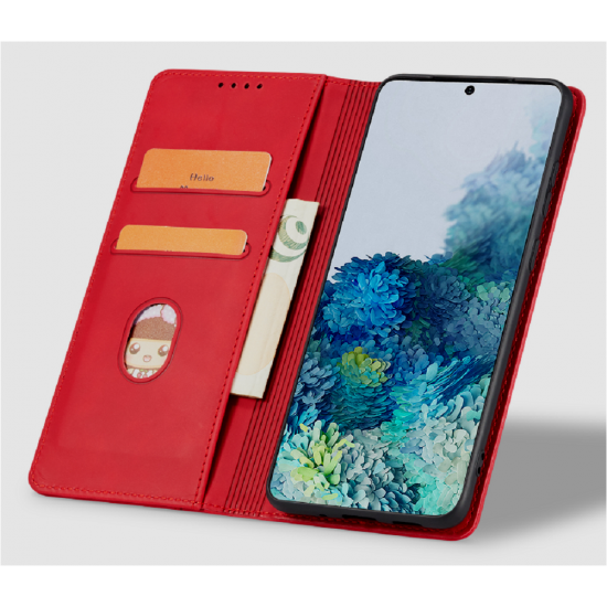(Realme C30) Bodycell Book Cover Δερματίνης Κόκκινο (Realme C30) Bodycell Book Cover Δερματίνης Κόκκινο