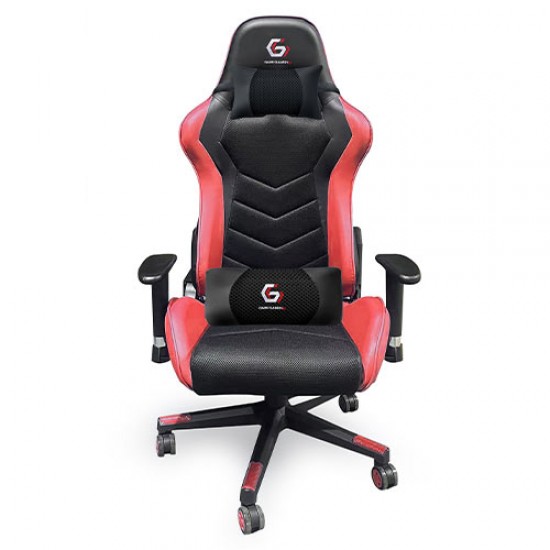 GEMBIRD GAMING CHAIR LEATHER BLACK/RED