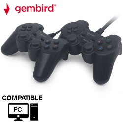 GEMBIRD DOUBLE DUAL USB 2.0 VIBRATION GAMEPAD FOR PC GEMBIRD DOUBLE DUAL USB 2.0 VIBRATION GAMEPAD FOR PC