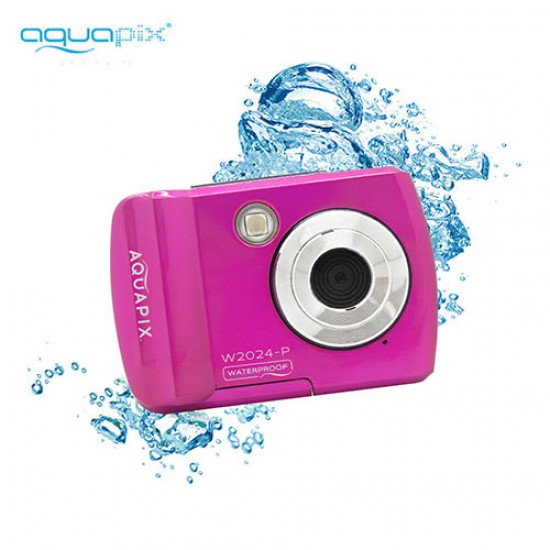 AQUAPIX WATERPROOF CAMERA W2024-W SPLASH PINK AQUAPIX WATERPROOF CAMERA W2024-W SPLASH PINK