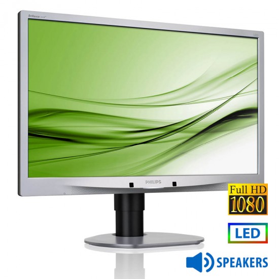 Used (A-) Monitor 241B4L LED/Philips/24``FHD/1920x1080/Wide/Silver/Black/w/Speakers/Grade A-/D-SUB & Used (A-) Monitor 241B4L LED/Philips/24``FHD/1920x1080/Wide/Silver/Black/w/Speakers/Grade A-/D-SUB &