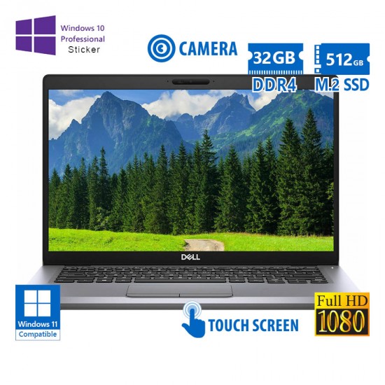 Dell Latitude 5411 i7-10850U/14\\"FHD Touchscreen/32GB DDR4/512GB M.2 SSD/No ODD/Camera/10P Grade A Re Dell Latitude 5411 i7-10850U/14\\"FHD Touchscreen/32GB DDR4/512GB M.2 SSD/No ODD/Camera/10P Grade A Re