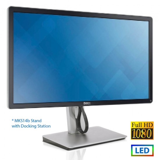 Used Monitor P2414Hx LED/Dell/24\\"FHD/1920x1080/Wide/Dell MKS14b Stand w/Docking Station/Silver/Black Used Monitor P2414Hx LED/Dell/24\\"FHD/1920x1080/Wide/Dell MKS14b Stand w/Docking Station/Silver/Black