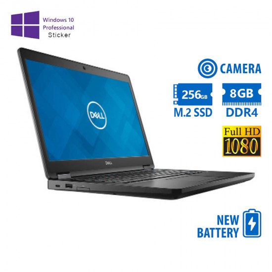 Dell Latitude 5480 i5-7200U/14\\"FHD/8GB DDR4/256GB M.2 SSD/No ODD/Camera/New Battery/10P Grade A Refu