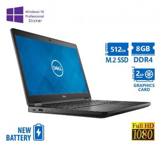Dell (A-) Latitude 5480 i7-6600U/14\\"FHD/8GB DDR4/512GB M.2 SSD/No ODD/GeForce 930MX (2GB)/New Batter Dell (A-) Latitude 5480 i7-6600U/14\\"FHD/8GB DDR4/512GB M.2 SSD/No ODD/GeForce 930MX (2GB)/New Batter