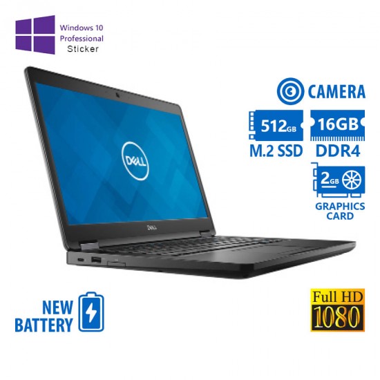 Dell Latitude 5480 i7-7820HQ/14\\"FHD/16GB DDR4/512GB M.2 SSD/No ODD/GeForce 930MX (2GB)/Camera/New Ba Dell Latitude 5480 i7-7820HQ/14\\"FHD/16GB DDR4/512GB M.2 SSD/No ODD/GeForce 930MX (2GB)/Camera/New Ba