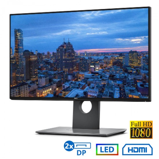 Used (A-) Monitor U2417H LED/Dell/24\\"FHD/1920x1080/Wide/Black/Grade A-/mini DP & 2xDP & HDMI & USB 3 Used (A-) Monitor U2417H LED/Dell/24\\"FHD/1920x1080/Wide/Black/Grade A-/mini DP & 2xDP & HDMI & USB 3
