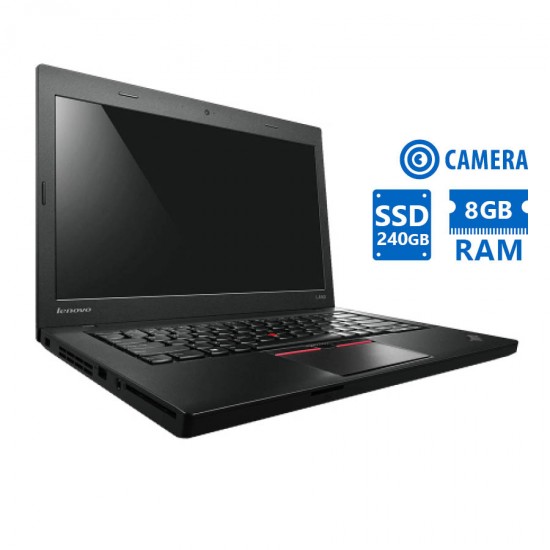 Lenovo (A-) ThinkPad T450 i5-5300U/14”/8GB DDR3/240GB SSD/No ODD/Camera/8P Grade A- Refurbished Lapt Lenovo (A-) ThinkPad T450 i5-5300U/14”/8GB DDR3/240GB SSD/No ODD/Camera/8P Grade A- Refurbished Lapt