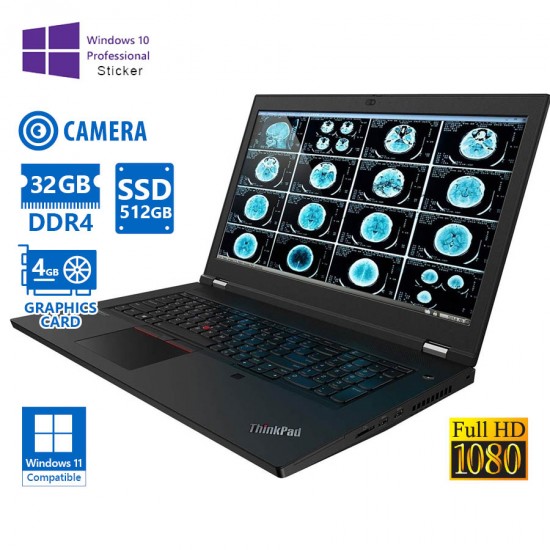 Lenovo ThinkPad P17 Gen1 i5-10400U/17.3”FHD/32GB DDR4/512GB SSD/No ODD/Quadro T1000 4GB/Camera/10P G Lenovo ThinkPad P17 Gen1 i5-10400U/17.3”FHD/32GB DDR4/512GB SSD/No ODD/Quadro T1000 4GB/Camera/10P G