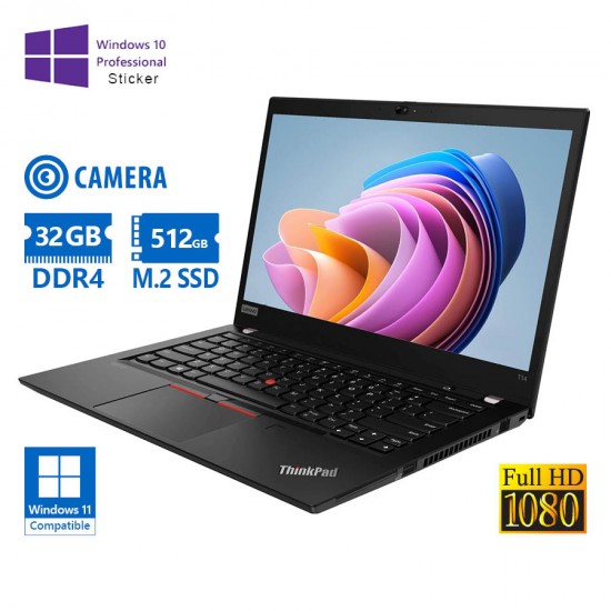 Lenovo ThinkPad T14 Gen 1 Ryzen 7 Pro 4750U/14”FHD/32GB DDR4/512GB M.2 SSD/No ODD/Camera/10P Grade A Lenovo ThinkPad T14 Gen 1 Ryzen 7 Pro 4750U/14”FHD/32GB DDR4/512GB M.2 SSD/No ODD/Camera/10P Grade A