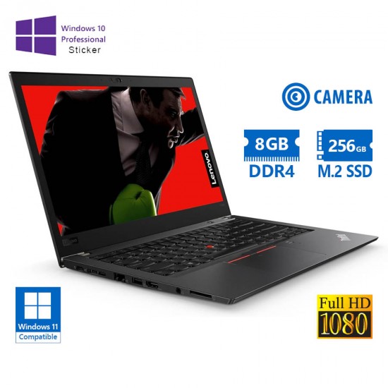 Lenovo ThinkPad T480s i5-8250U/14\\"FHD/8GB DDR4/256GB M.2 SSD/No ODD/Camera/10P Grade A Refurbished L