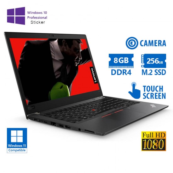 Lenovo (A-) ThinkPad T480s i5-8250U/14\\"FHD Touchscreen/8GB DDR4/256GB M.2 SSD/No ODD/Camera/10P Grad