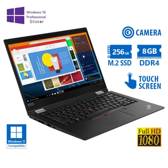 Lenovo (A-) ThinkPad X390 Yoga i5-8365U/13.3\\"FHD Touchscreen/8GB DDR4/256GB M.2 SSD/No ODD/Camera/10 Lenovo (A-) ThinkPad X390 Yoga i5-8365U/13.3\\"FHD Touchscreen/8GB DDR4/256GB M.2 SSD/No ODD/Camera/10