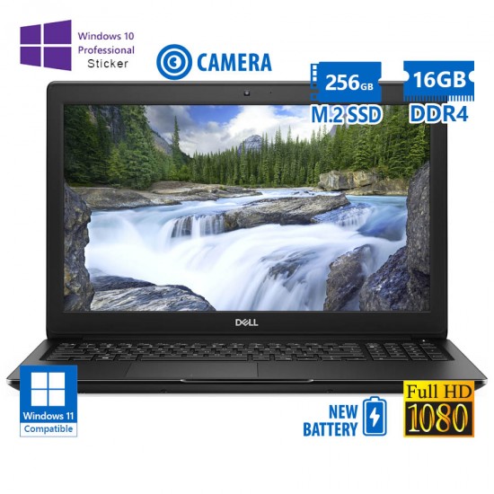 Dell Latitude 3500 i5-8265U/15.6\\"FHD/16GB DDR4/256GB M.2 SSD/No ODD/Camera/New Battery/10P Grade A R Dell Latitude 3500 i5-8265U/15.6\\"FHD/16GB DDR4/256GB M.2 SSD/No ODD/Camera/New Battery/10P Grade A R