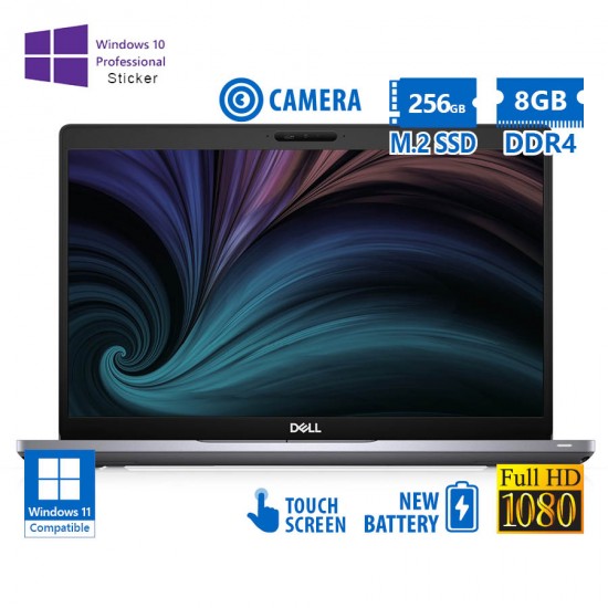 Dell (A-) Latitude 5510 i5-10310U/15.6\\"FHD Touchscreen/8GB DDR4/256GB M.2 SSD/No ODD/Camera/New Batt Dell (A-) Latitude 5510 i5-10310U/15.6\\"FHD Touchscreen/8GB DDR4/256GB M.2 SSD/No ODD/Camera/New Batt
