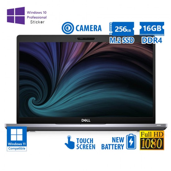 Dell (A-) Latitude 5510 i5-10310U/15.6\\"FHD Touchscreen/16GB DDR4/256GB M.2 SSD/No ODD/Camera/New Bat Dell (A-) Latitude 5510 i5-10310U/15.6\\"FHD Touchscreen/16GB DDR4/256GB M.2 SSD/No ODD/Camera/New Bat