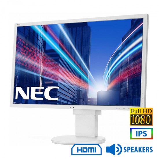Used Monitor EA244WMi IPS LED/Nec/24\\"FHD/1920x1200/Wide/Gray/w/Speakers/D-SUB & DVI-D & DP & HDMI & 