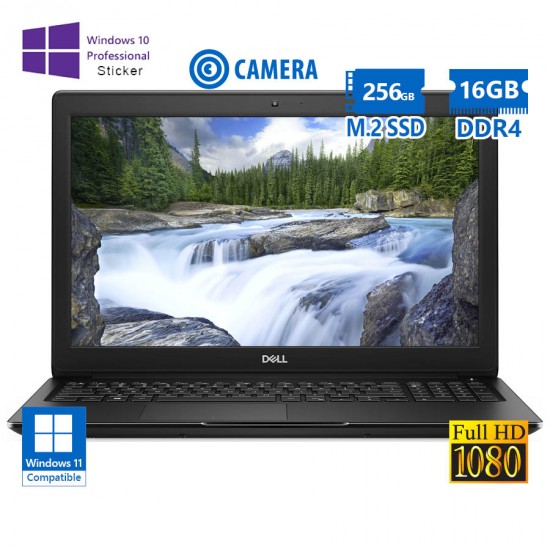 Dell Latitude 3500 i5-8265U/15.6\\"FHD/16GB DDR4/256GB M.2 SSD/No ODD/Camera/10P Grade A Refurbished L