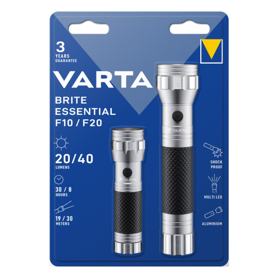 Varta Φακοί Brite Essential Twin Pack F10/F20 Varta Φακοί Brite Essential Twin Pack F10/F20