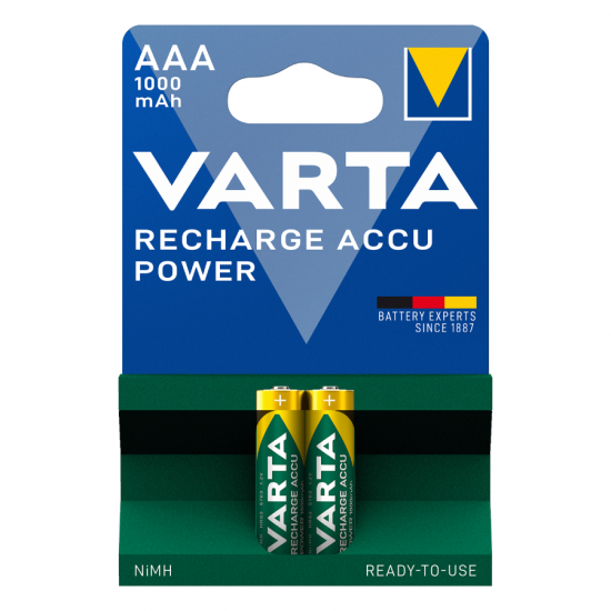 VARTA ΕΠΑΝΑΦΟΡΤΙΖΟΜΕΝΗ 1000mAh συσκ.2 AAA VARTA ΕΠΑΝΑΦΟΡΤΙΖΟΜΕΝΗ 1000mAh συσκ.2 AAA