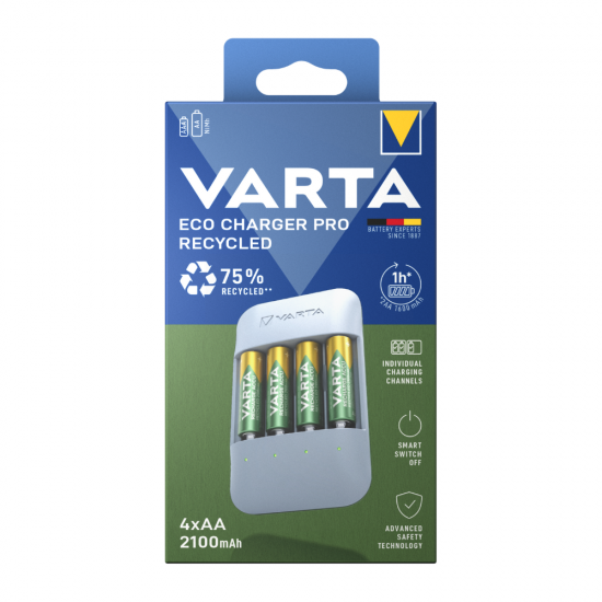 VARTA Eco Charger Pro Recycled + 4xAA 2.100mAh VARTA Eco Charger Pro Recycled + 4xAA 2.100mAh