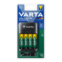 VARTA USB Quattro Charger + 4xAA 2100mAh VARTA USB Quattro Charger + 4xAA 2100mAh