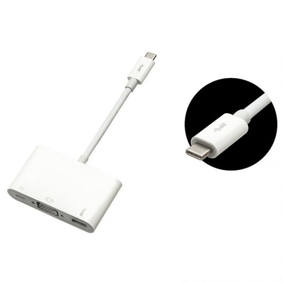 Αντάπτορας USB σε USB-C - USB 3.1 - υποδοχή VGA Αντάπτορας USB σε USB-C - USB 3.1 - υποδοχή VGA
