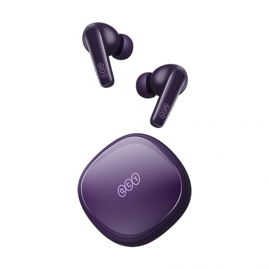 QCY T13X TWS Purple - 30 hour battery - True Wireless Earbuds - Quick Charge 380mAh