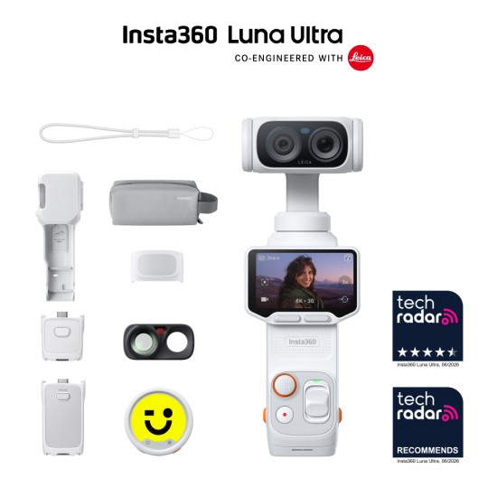 Insta360 Luna Ultra Creator Bundle White - 1-Inch 8K Leica Sensor, Dual Lens, Triple AI Chip, OLED Insta360 Luna Ultra Creator Bundle White - 1-Inch 8K Leica Sensor, Dual Lens, Triple AI Chip, OLED