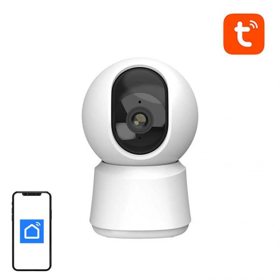 Laxihub Κάμερα IP P2-TY WiFi 1080p Full HD 360° Tuya (Λευκό)