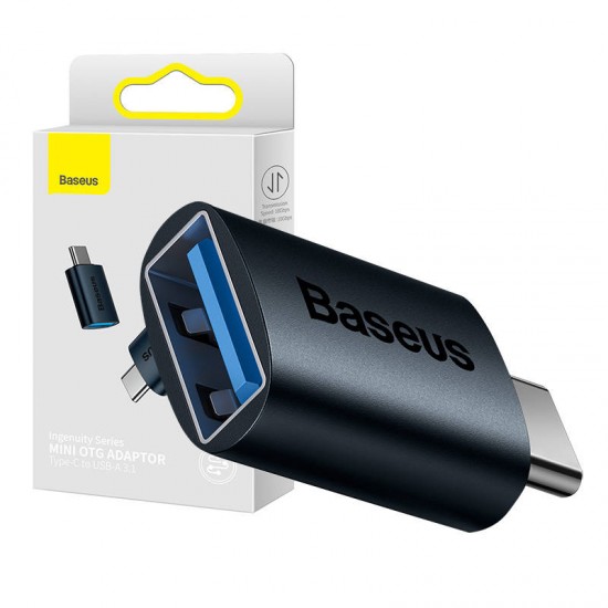 Baseus Μετατροπέας USB-C σε USB-A Ingenuity OTG (Μπλε)