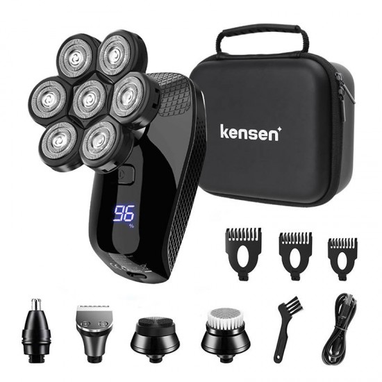 Kensen Ηλεκτρική Ξυριστική Μηχανή με Κεφαλή 7D 5σε1 (Μαύρο) Kensen Ηλεκτρική Ξυριστική Μηχανή με Κεφαλή 7D 5σε1 (Μαύρο)
