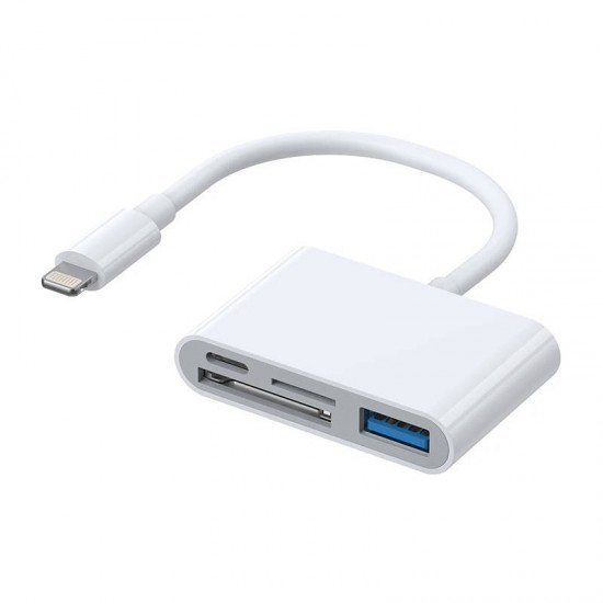 Joyroom Card Reader S-H142 Lightning σε USB OTG για SD, microSD 4σε1 (Λευκό) Joyroom Card Reader S-H142 Lightning σε USB OTG για SD, microSD 4σε1 (Λευκό)